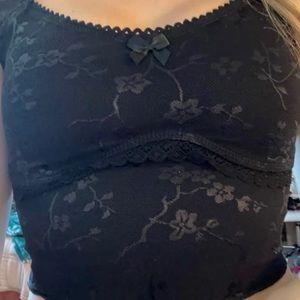 Cropped lace top